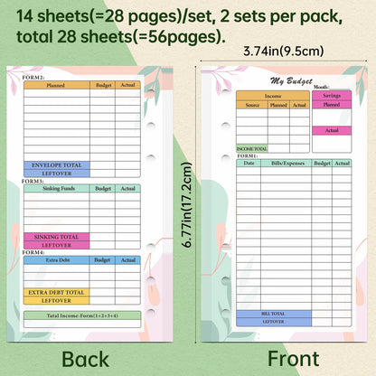 A6 Notebook Budget Page