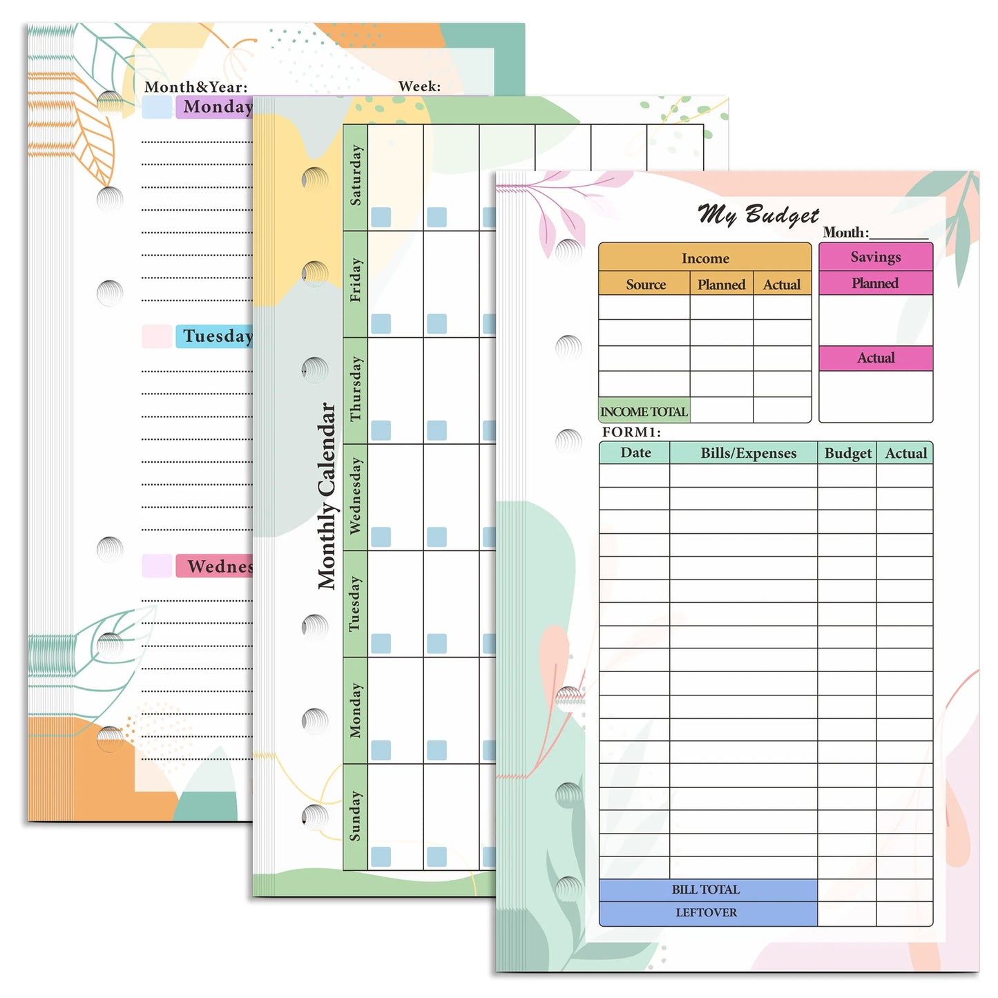 A6 Notebook Budget Page