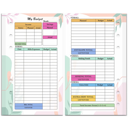 A6 Notebook Budget Page